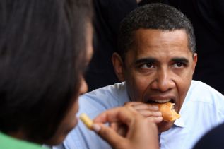 Obama has a mac attack